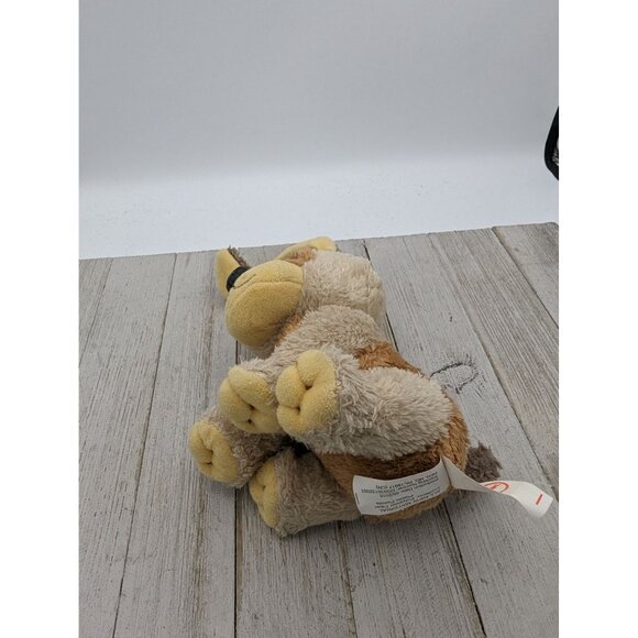 MVP Brown & Tan Plush Dog Glitter Eyes Stuffed Animal Toy Dog Fuzzy Plushie 7” - Picture 3 of 6